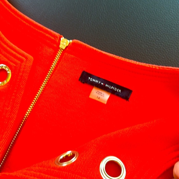 Vibrant Red Tommy Hilfiger, women’s dress, size 14 - Picture 4 of 4